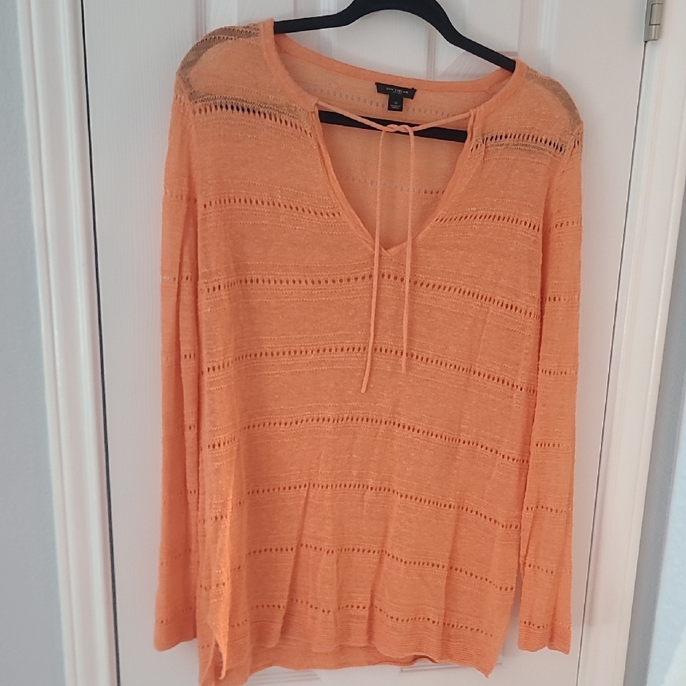 Orange Knit Women's Top
